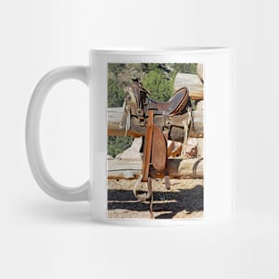 Saddle on Ranch Fence Mug